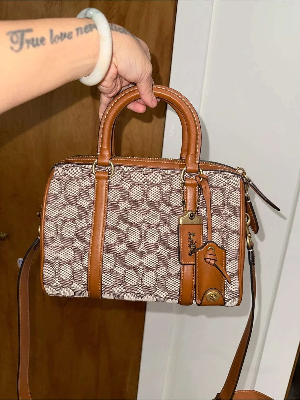 Coach Ruby Satchel 25 In Signature Textile Jacquard Satchel